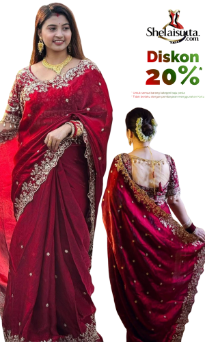 Maroon Saree