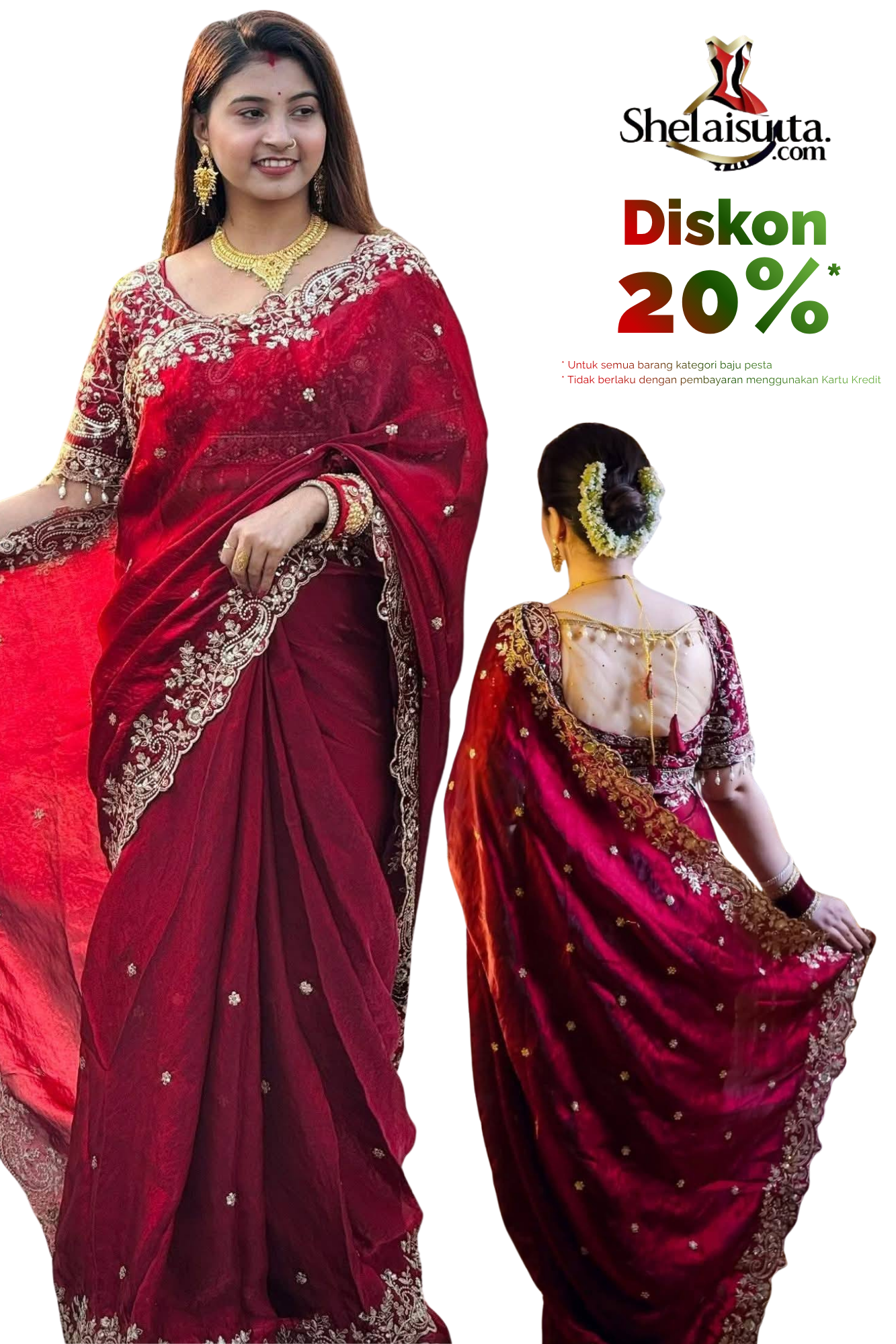Maroon Saree Maroon Saree